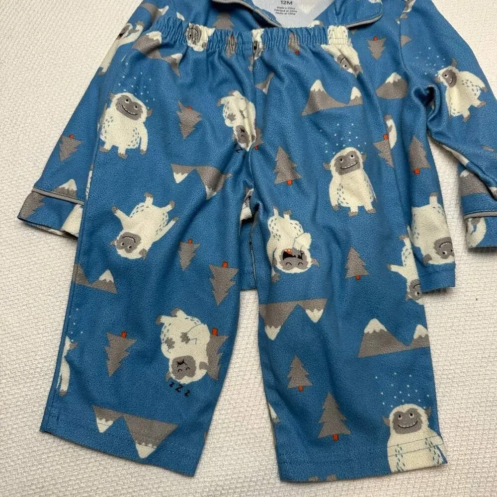 Carter’s Toddler pajamas; Yeti pajamas; Bigfoot pajamas 12 months